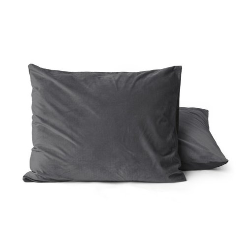 Sleeptime Velvet 2 in 1 kussenslopen Antraciet - 2 pack