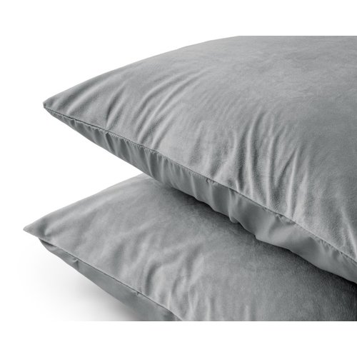 Sleeptime Velvet 2 in 1 kussenslopen Grijs - 2 pack