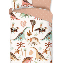 Good morning Dekbedovertrek Dino - kids nr.30401 multi