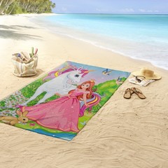 Good morning Strandlaken Fairytale 75x150 poly velours kids nr.30465 multi