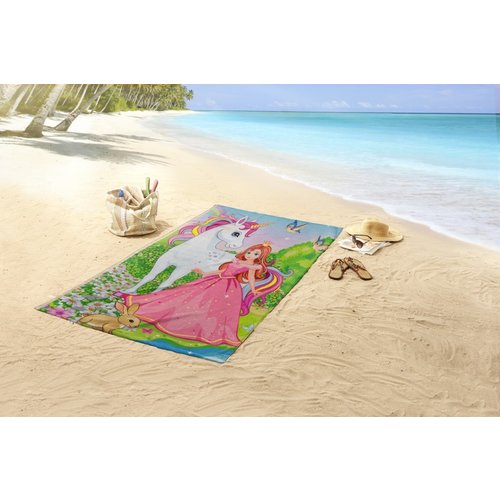 Good morning Strandlaken Fairytale 75x150 poly velours kids nr.30465 multi