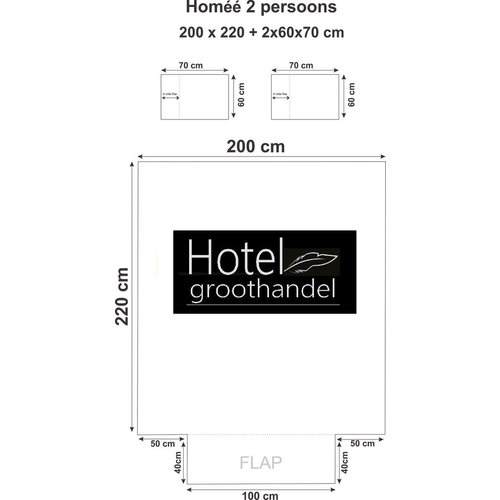 hotelgroothandel.nl Dekbedovertrek satijn gestreept 27mm - CVC 140g. m2 wit | Hotel / Horeca