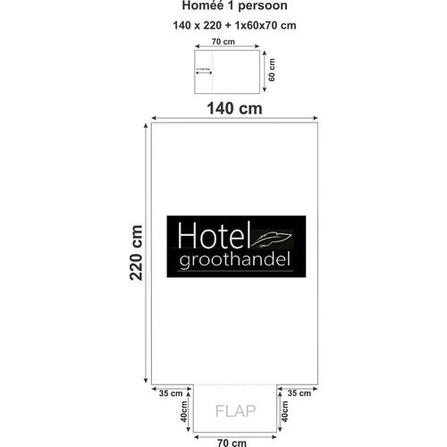 hotelgroothandel.nl Dekbedovertrek satijn gestreept 27mm - CVC 140g. m2 wit | Hotel / Horeca