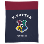 Harry Potter Fleece Deken Premium, Hogwarts Logo - 125 x 150 cm  - Polyester
