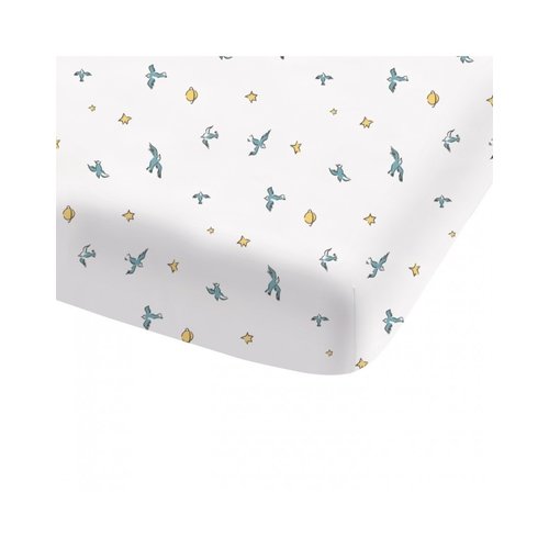 Le Petit Prince Hoeslaken Birds - Eenpersoons - 90 x 190/200 cm - Katoen