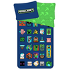 Minecraft Dekbedovertrek Badges - (Let op - Met extra grote sloop 70x90cm) - Katoen