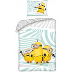 Minions Dekbedovertrek Happy - (Let op - Met extra grote sloop 70x90cm) - Katoen