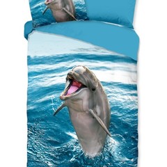 Good morning Dekbedovertrek Jump - 140x220 kidsnr.30745 blauw