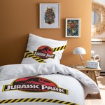 Jurassic Park Dekbedovertrek Warning - Eenpersoons - 140 x 200 cm - Katoen