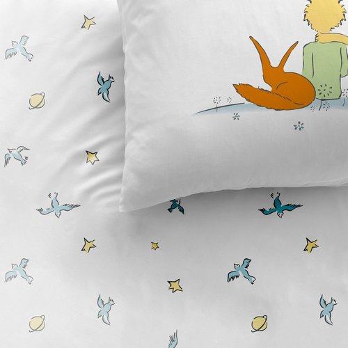 Le Petit Prince Hoeslaken Birds - Eenpersoons - 90 x 190/200 cm - Katoen