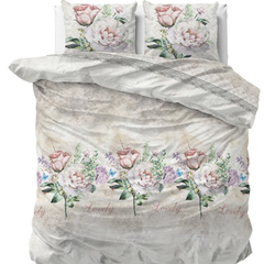Sleeptime Dekbedovertrek Lovely Flower Beige