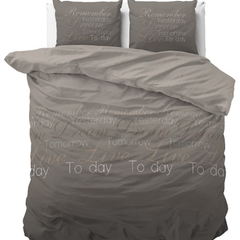 Sleeptime Dekbedovertrek Live Today Taupe