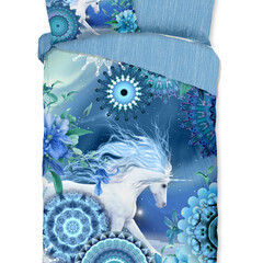 HIP Dekbedovertrek Lumi flanel nr.30968 blauw