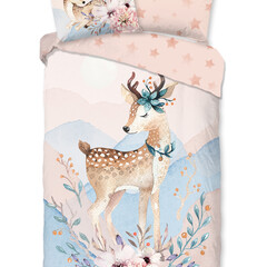 Good morning Dekbedovertrek Josy 140x220 flanel kids nr.10051 multi