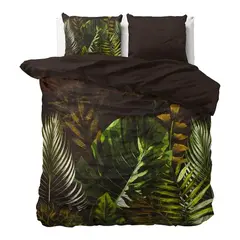 Dreamhouse Dekbedovertrek Jungle Art 2 Taupe - KatoenSatijn