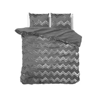 Sleeptime Dekbedovertrek Wave Grijs - 100% Polyester