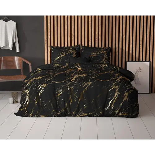Sleeptime Dekbedovertrek Marble Zwart - 100% Polyester