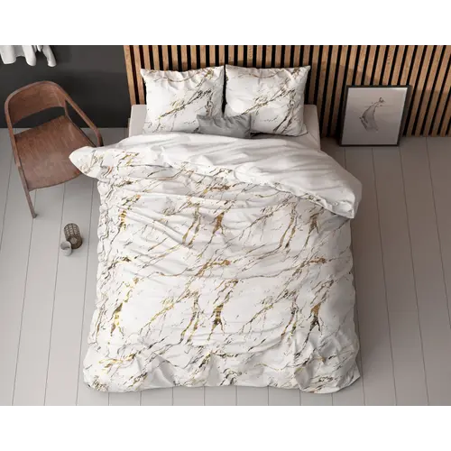 Sleeptime Dekbedovertrek Marble Wit - 100% Polyester