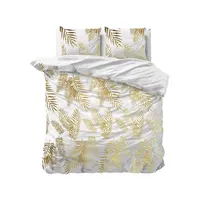 Sleeptime Dekbedovertrek Leaves Wit - 100% Polyester