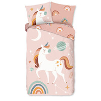 Good morning Dekbedovertrek Unidance - flanel kids nr.30982 pink