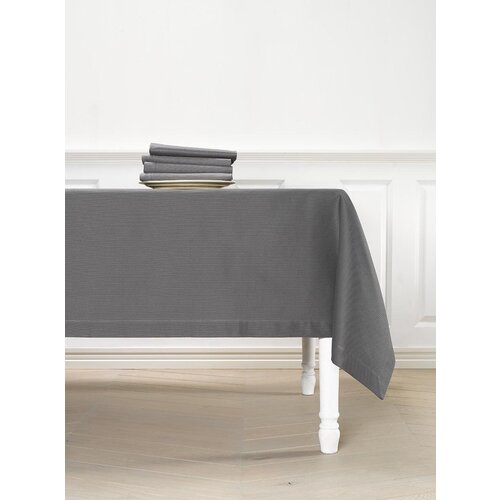 De Witte Lietaer Tafellaken, Kalahari Charcoal - 170 x 260 cm - 100% Katoen