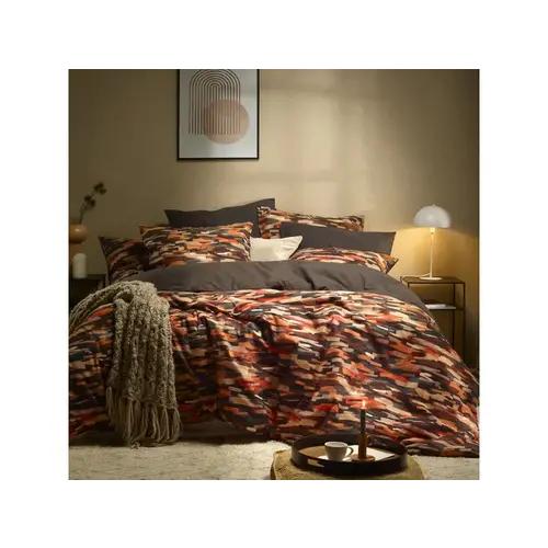 De Witte Lietaer Dekbedovertrek Rothko Orange Rust -  Katoen Flanel