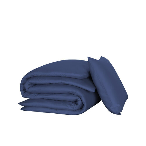 De Witte Lietaer Dekbedovertrek Katoen Satijn Olivia -  Blauw
