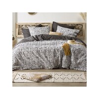 De Witte Lietaer Dekbedovertrek Cuzco Stone Grey- Katoen Perkal