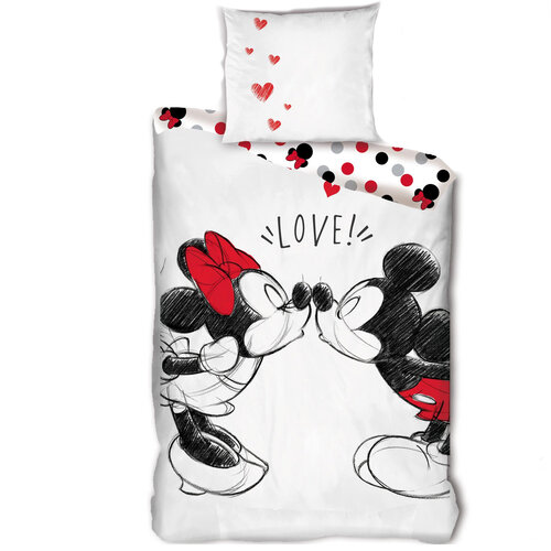 Disney Minnie Mouse Dekbedovertrek Love Wit