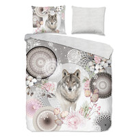 HIP Dekbedovertrek Isaci - flanel nr.30969 grijs