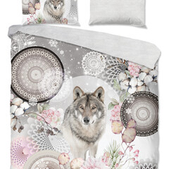 HIP Dekbedovertrek  Isaci - flanel nr.30969 grijs