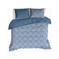 De Witte Lietaer Dekbedovertrek Katoen Satijn Henn Blauw