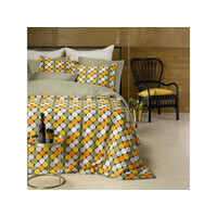 De Witte Lietaer Dekbedovertrek Katoen Satijn Almon Groen