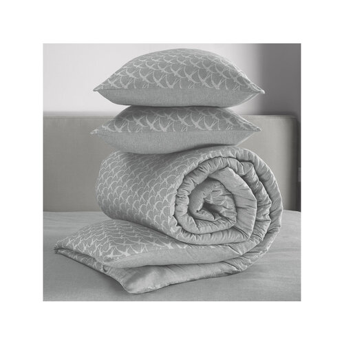 De Witte Lietaer Dekbedovertrek Birds Natural Grey.