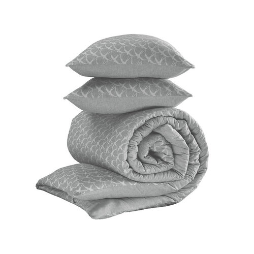 De Witte Lietaer Dekbedovertrek Birds Natural Grey.