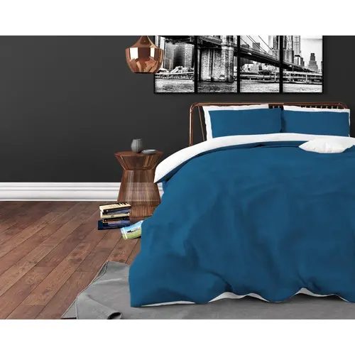 Sleeptime Dekbedovertrek Twin Face Navy/White