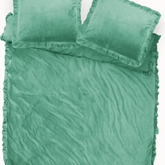 Sleeptime Dekbedovertrek Velvet Ruffles Green