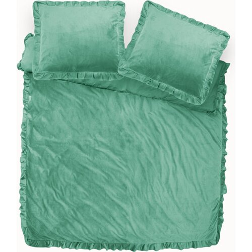 Sleeptime Dekbedovertrek Velvet Ruffles Green