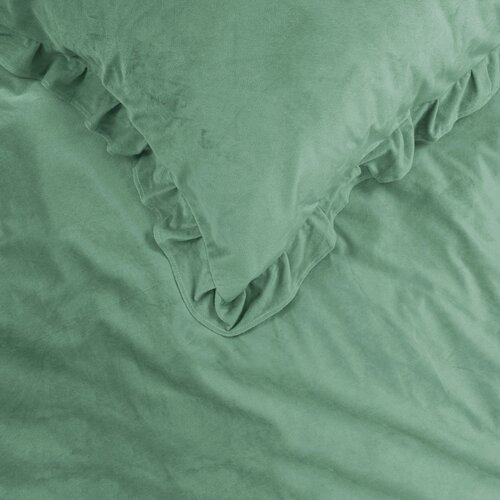 Sleeptime Dekbedovertrek Velvet Ruffles Green