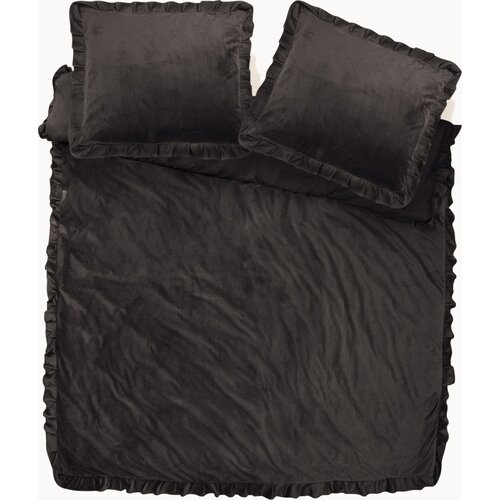 Sleeptime Dekbedovertrek Velvet Ruffles Black