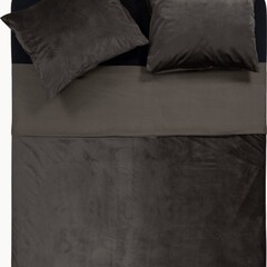 Sleeptime Dekbedovertrek Velvet Piping Taupe