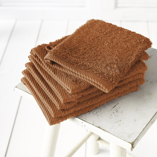 De Witte Lietaer Washandjes Helene Caramel 15 x 21 cm - 6 stuks - Katoen