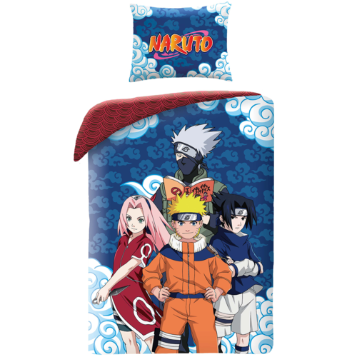 Naruto Dekbedovertrek Clouds - (Let op - Met extra grote sloop 70x90cm) - Katoen