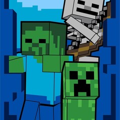 Minecraft Strandlaken Beware - 70 x 140 cm - Katoen