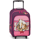 Fabrizio Trolley Paarden 42 x 32 x 16/21 cm - Paars