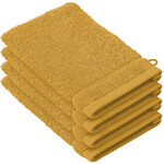 De Witte Lietaer Washandjes Stephanie Yellow 15 x 21 cm 4 stuks Katoen