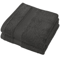 De Witte Lietaer Handdoeken Stephanie Ebony 50 x 100 cm 2 stuks Katoen