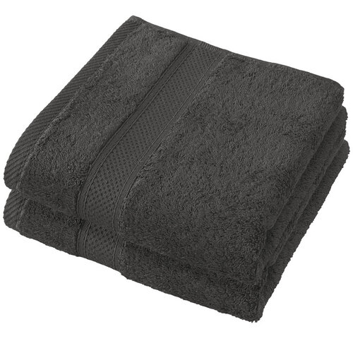 De Witte Lietaer Handdoeken Stephanie Ebony 50 x 100 cm 2 stuks Katoen