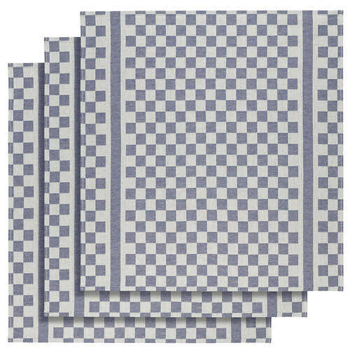 De Witte Lietaer 2 Pack Theedoek Groom-A 2x3 stuks 65 x 70 cm Katoen Donkerblauw