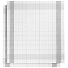 De Witte Lietaer Theedoek Glazendoek 2 stuks 68 x 68 cm Katoen Linnen Wit/grijs
